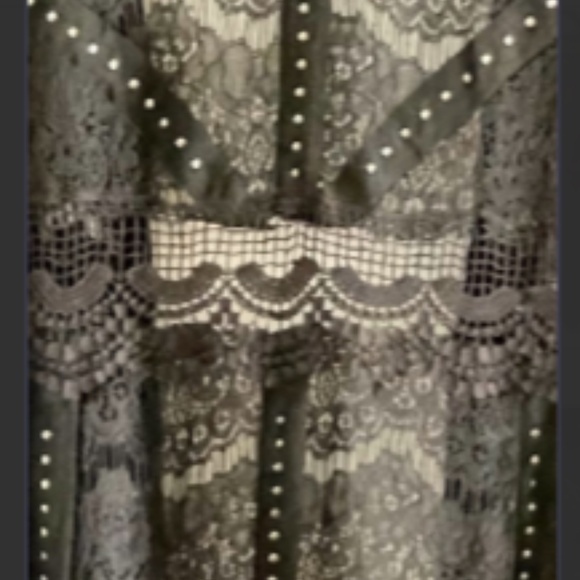 (NWOT) Vocal Apparel Black Embellished Lace Cover Up/Jacket - Picture 1 of 6